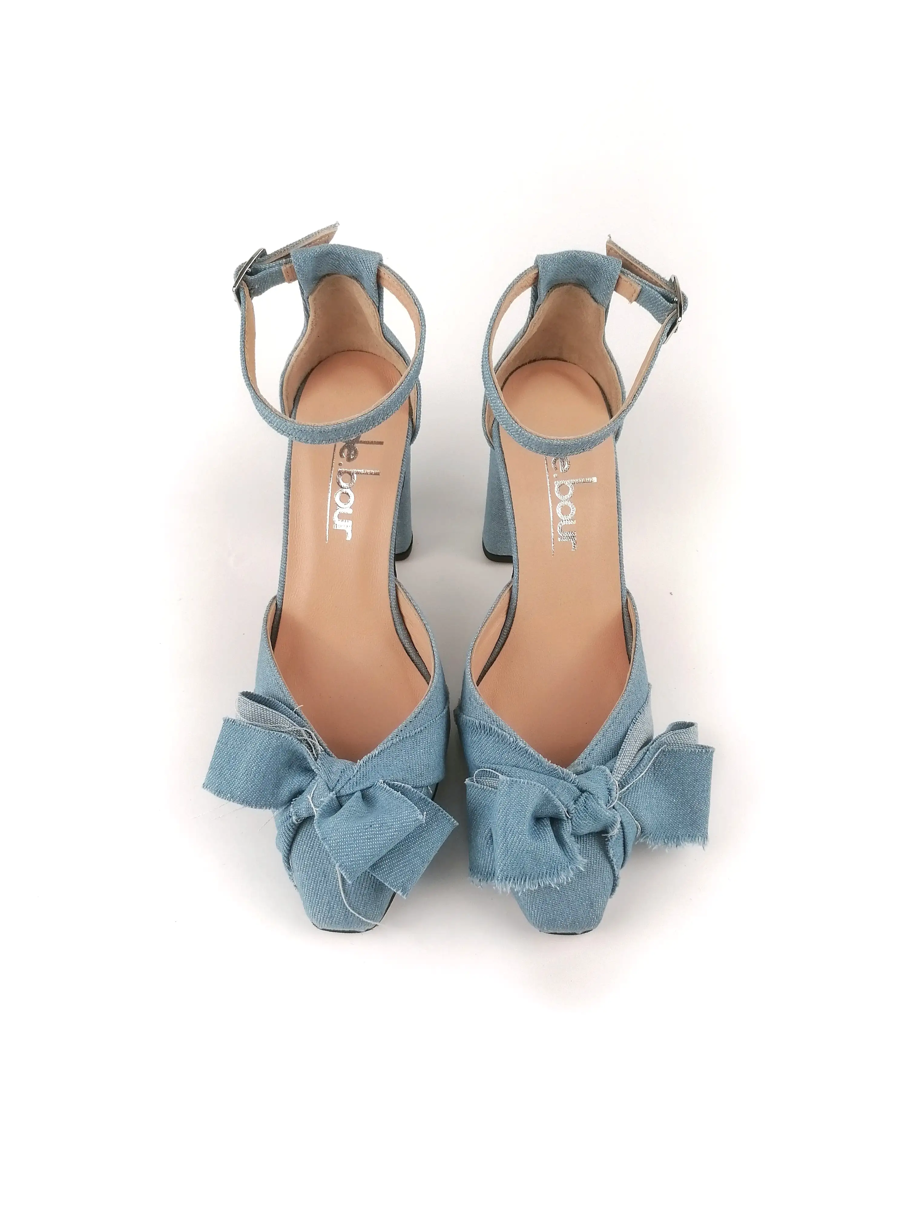 MOLLY LIGHT WASHED DENIM HEELS (8,5cm)