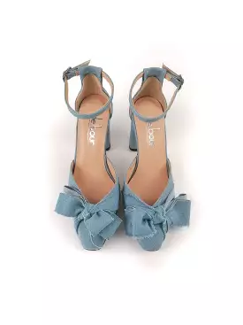 MOLLY LIGHT WASHED DENIM HEELS (8,5cm)