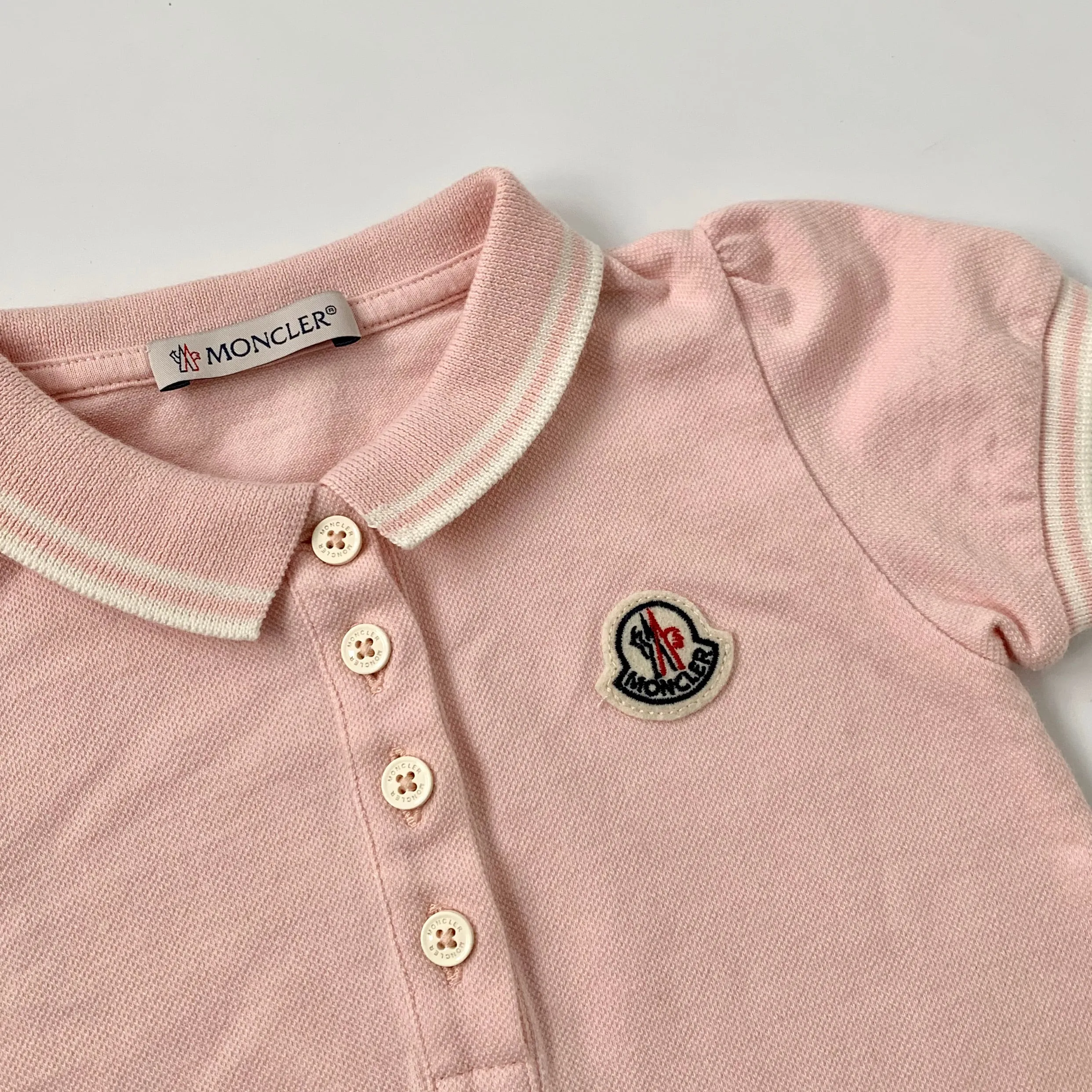 Moncler Pink Romper: 12-18 Months