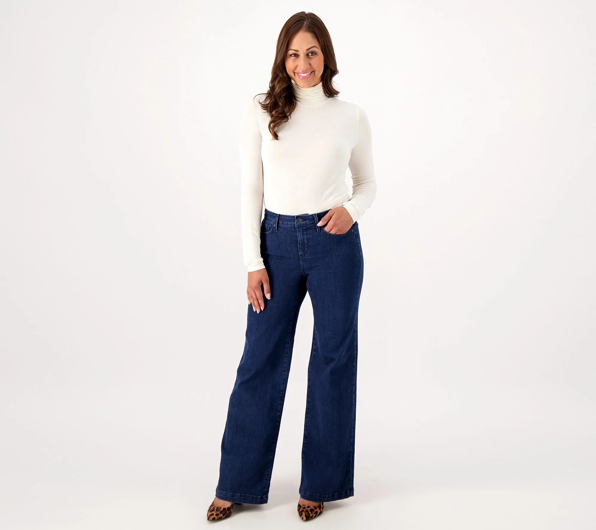 NYDJ Teresa Wide-Leg Jeans- Mystique