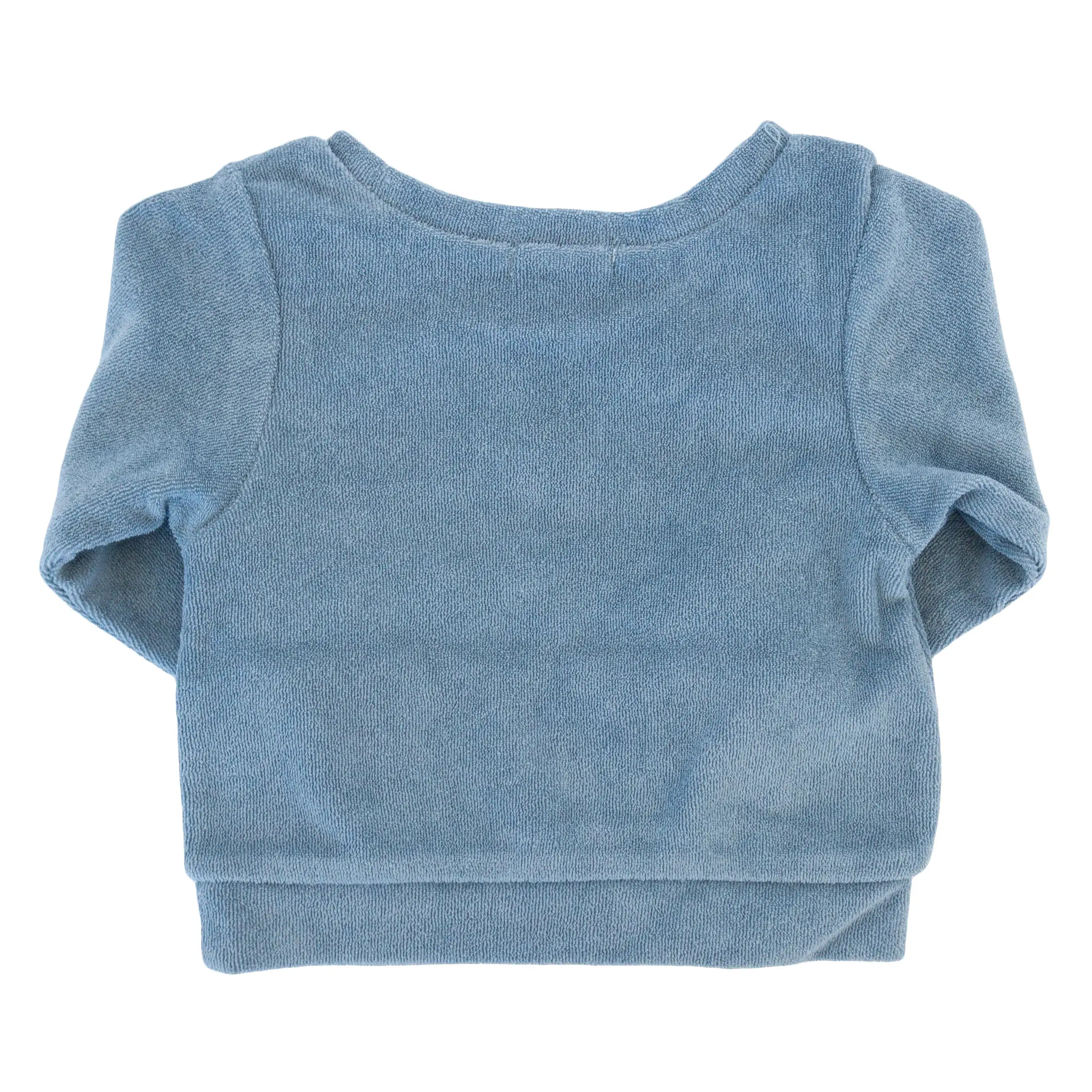 oh baby! Cotton Terry Baby Brooklyn Boxy Sweatshirt - Fog