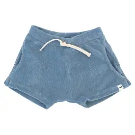 oh baby! Cotton Terry Pocket Drawstring Baby Shorts - Fog