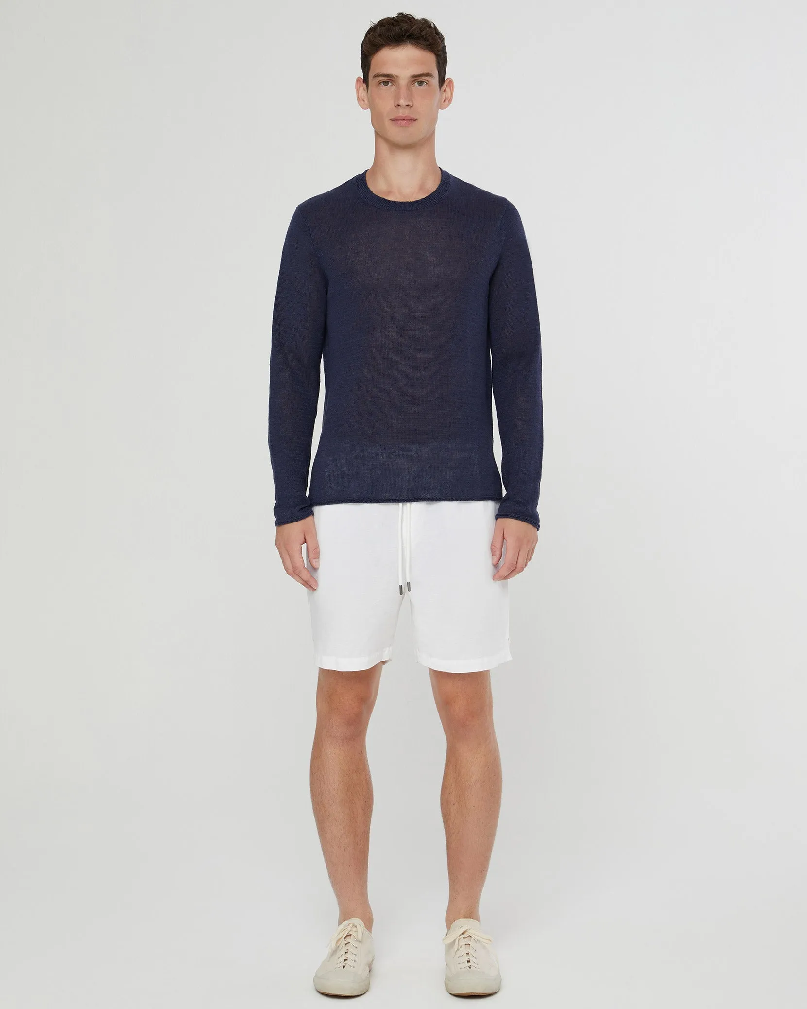 Onia Kevin Crewneck Linen Sweater