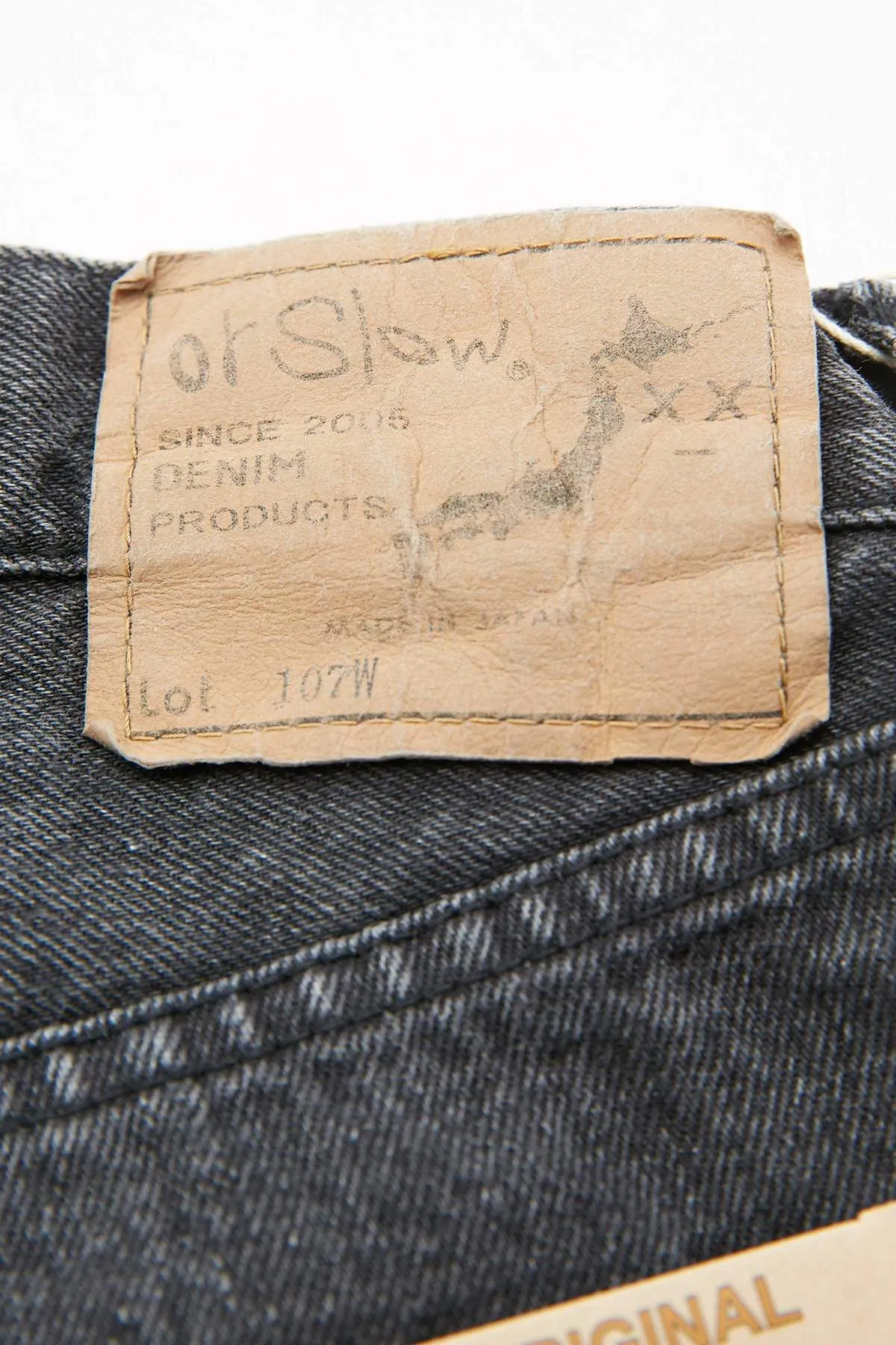 orSlow 107 Ivy Fit Slim Jean - Black Denim Stone