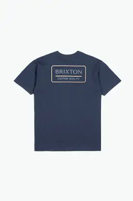 Palmer Proper S/S Standard Tee - Washed Navy/Dusty Blue/Smoke Grey