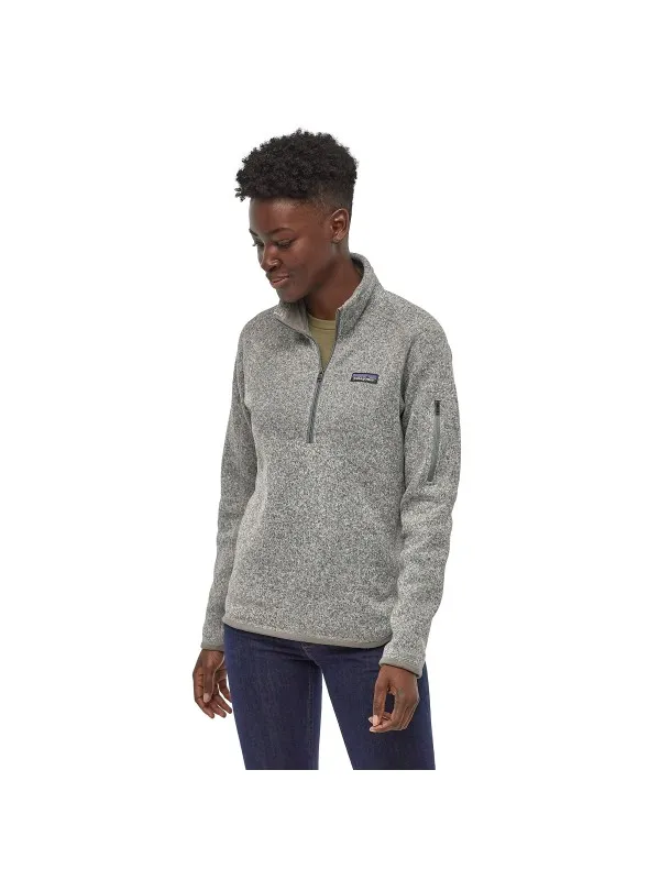 Patagonia Women's Better Sweater 1/4-Zip Fleece :  Birch White