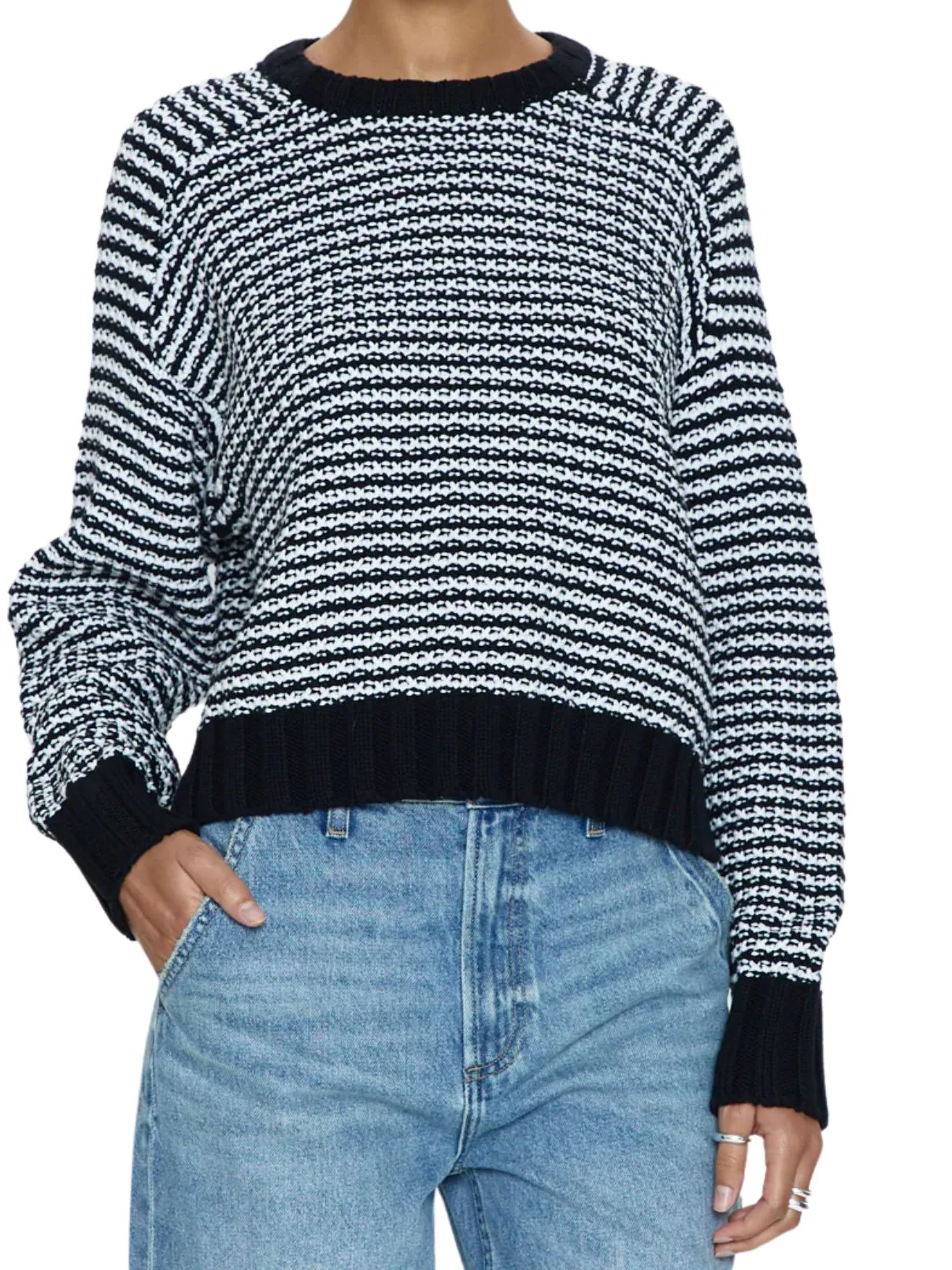 Pistola Adina Stripe Sweater in  Midnight/White