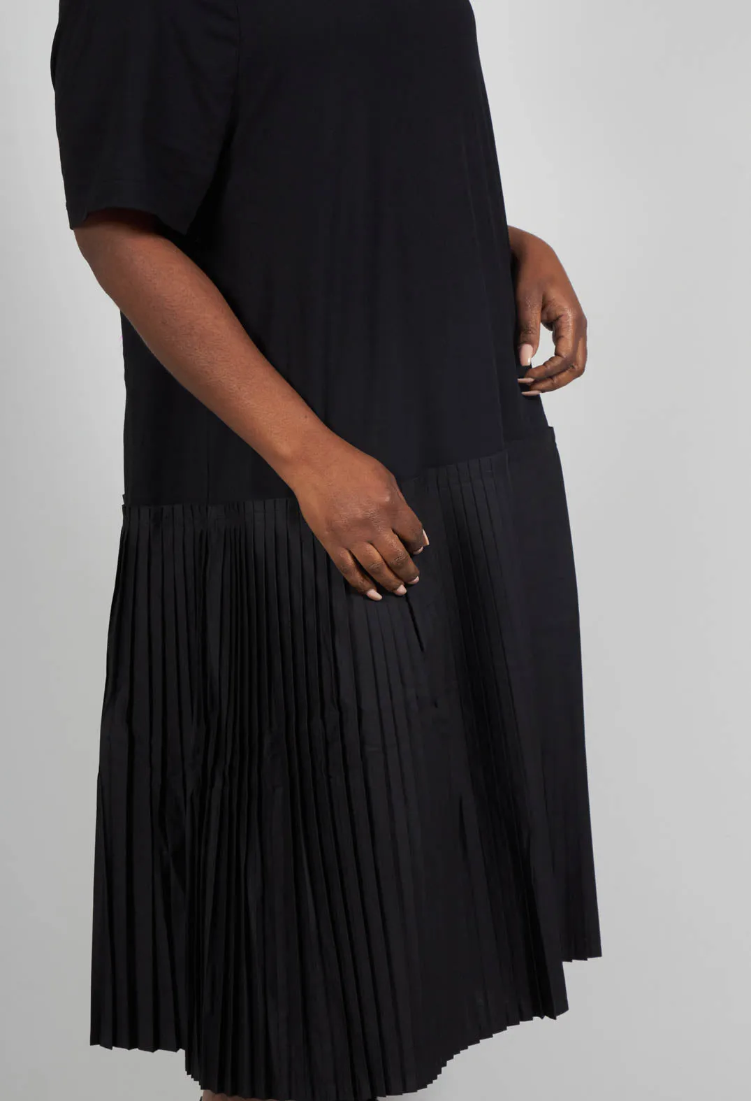 Pleated Dress in Black