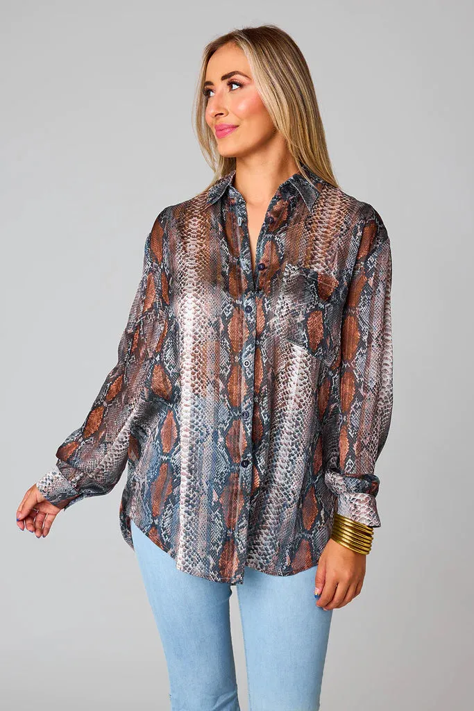 Portia Loose Button-Up Top