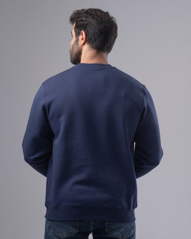 ROUND-NECK SWEATSHIRT - NAVY