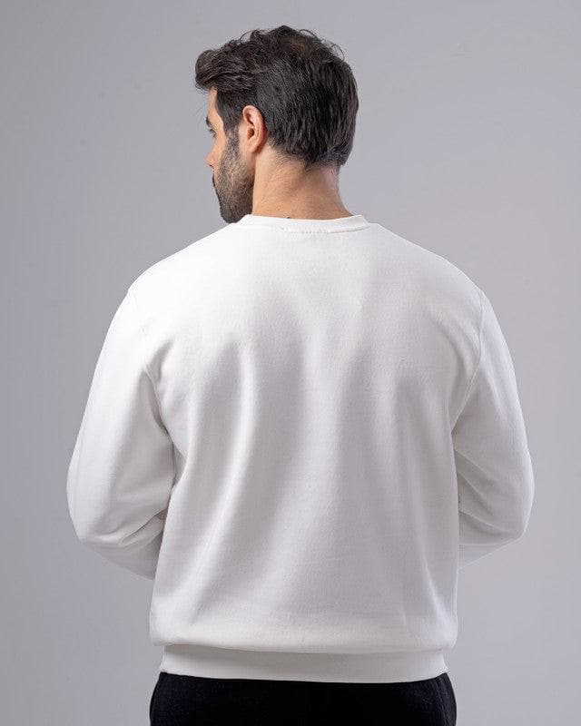 ROUND-NECK SWEATSHIRT - OFF WHITE