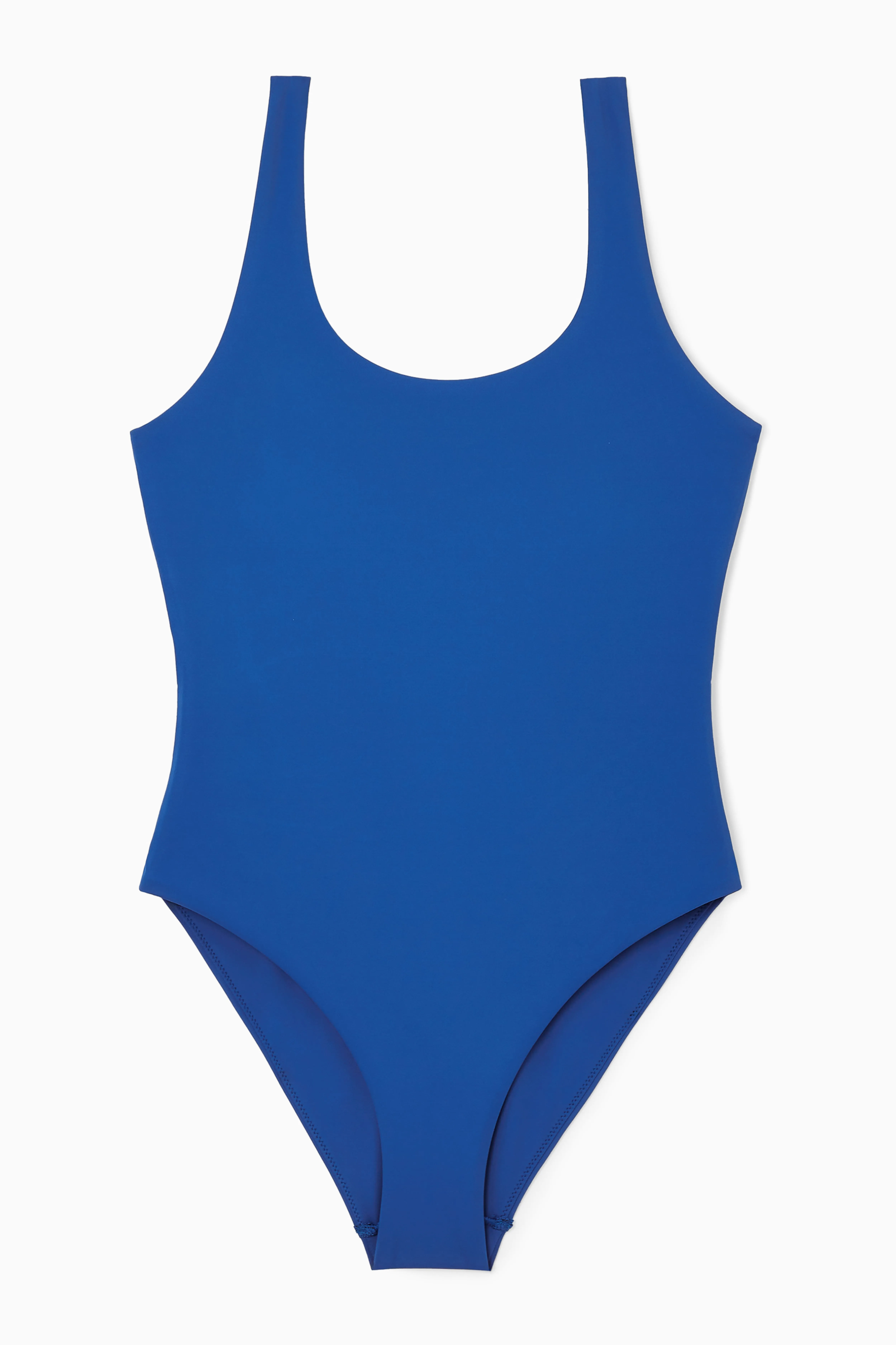 SCOOP-NECK SWIMSUIT - Round neck - Sleeveless - BLUE - Ladies | H&M GB