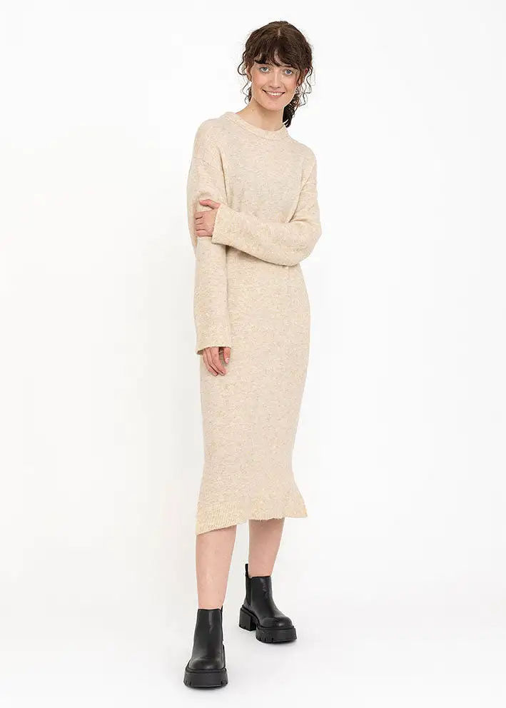 Soft Rebels Allison Dress Knit SR522-201 Kjole - Whitecap Gray Melange