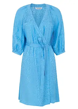 Soft Rebels Collins Harlow Wrap Dress SR223-716 Kjole - Azure Blue