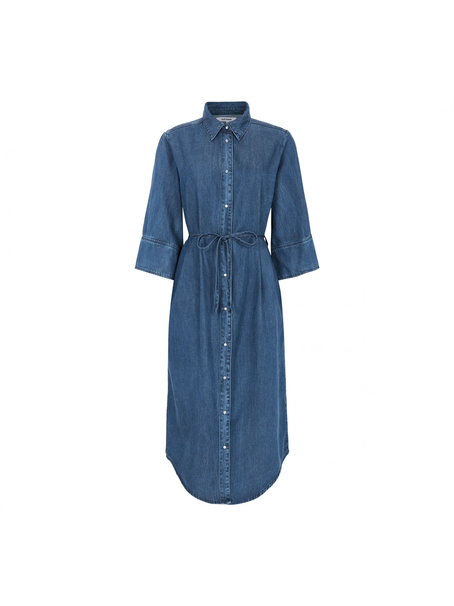 SOFT REBELS DRESS AZALEA LIGHT BLUE WASH