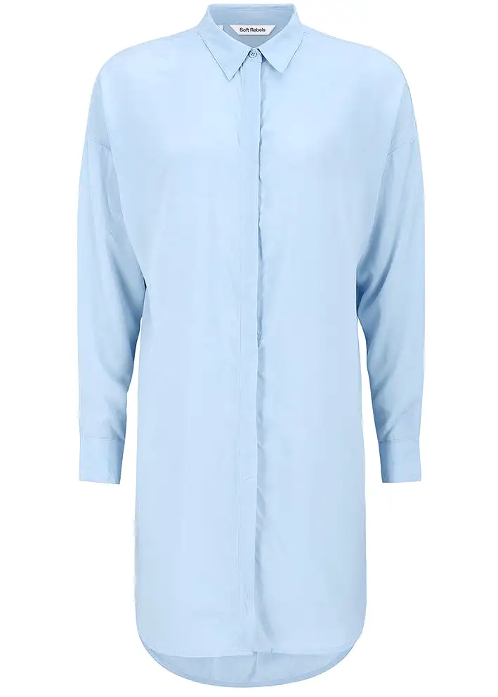 Soft Rebels Freedom Long Shirt - Skjorte - cashmere blue