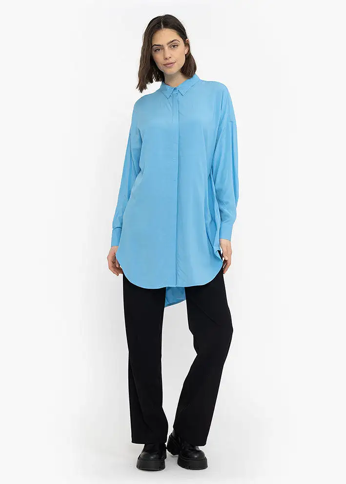 Soft Rebels Freedom Long Shirt SR420-758 Skjorte - Azure Blue