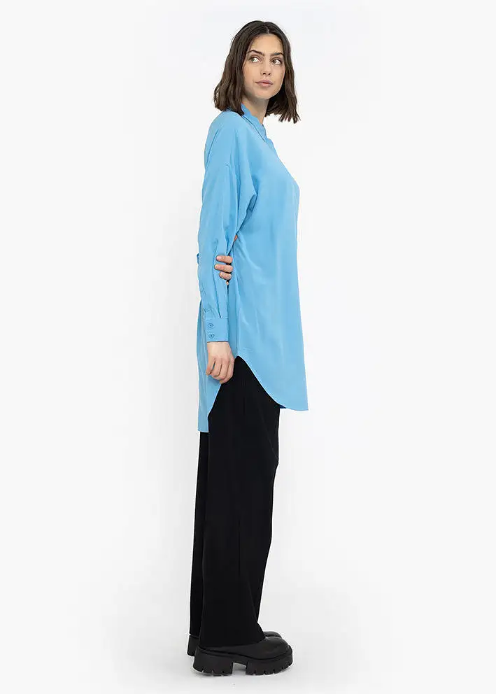 Soft Rebels Freedom Long Shirt SR420-758 Skjorte - Azure Blue