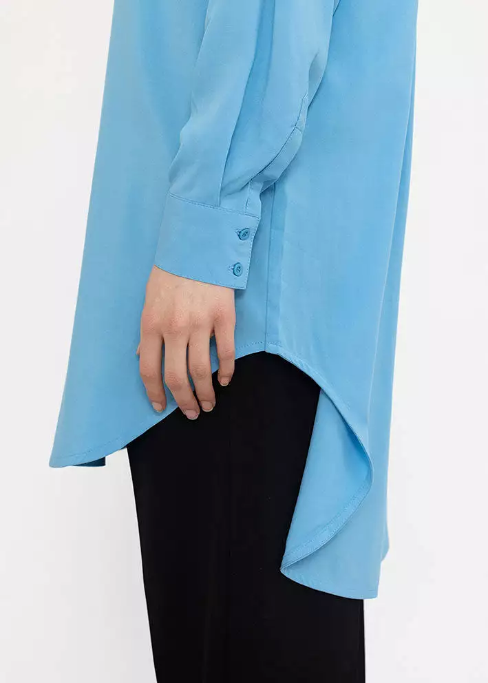 Soft Rebels Freedom Long Shirt SR420-758 Skjorte - Azure Blue