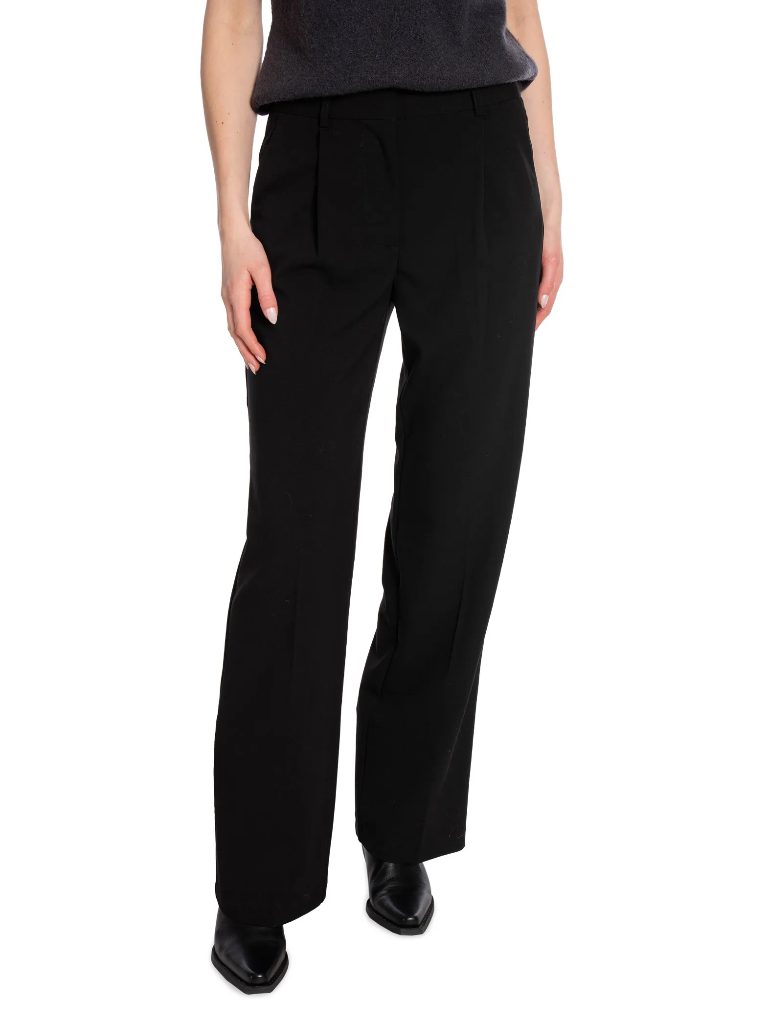 SOFT REBELS PANTS VILJA MIDWAIST LOOSE BLACK