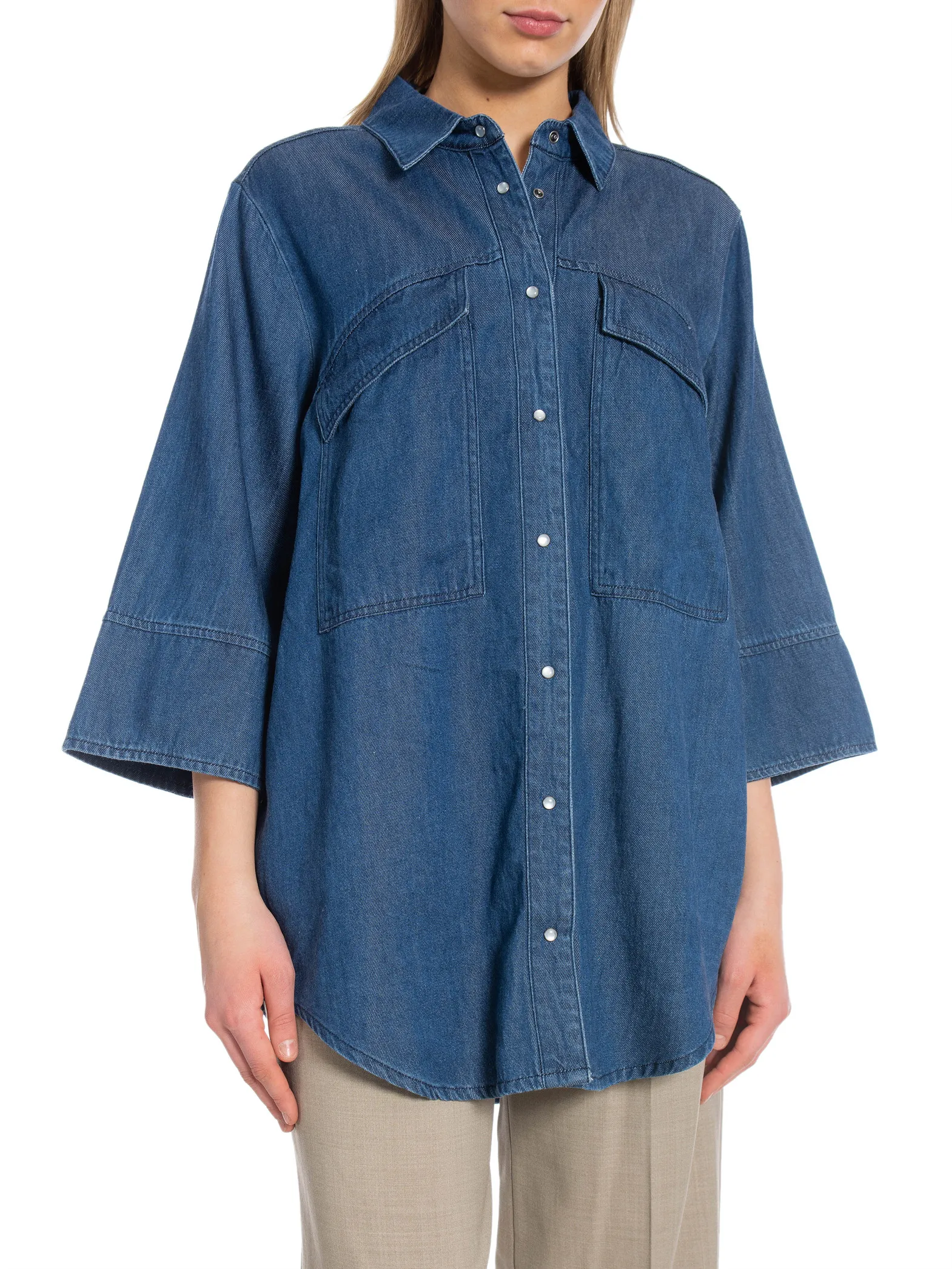 SOFT REBELS SHIRT SRAZALEA LIGHT BLUE WASH