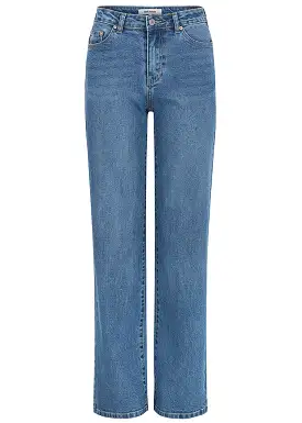 Soft Rebels Willa Midwaist Wide Jeans - True Blue