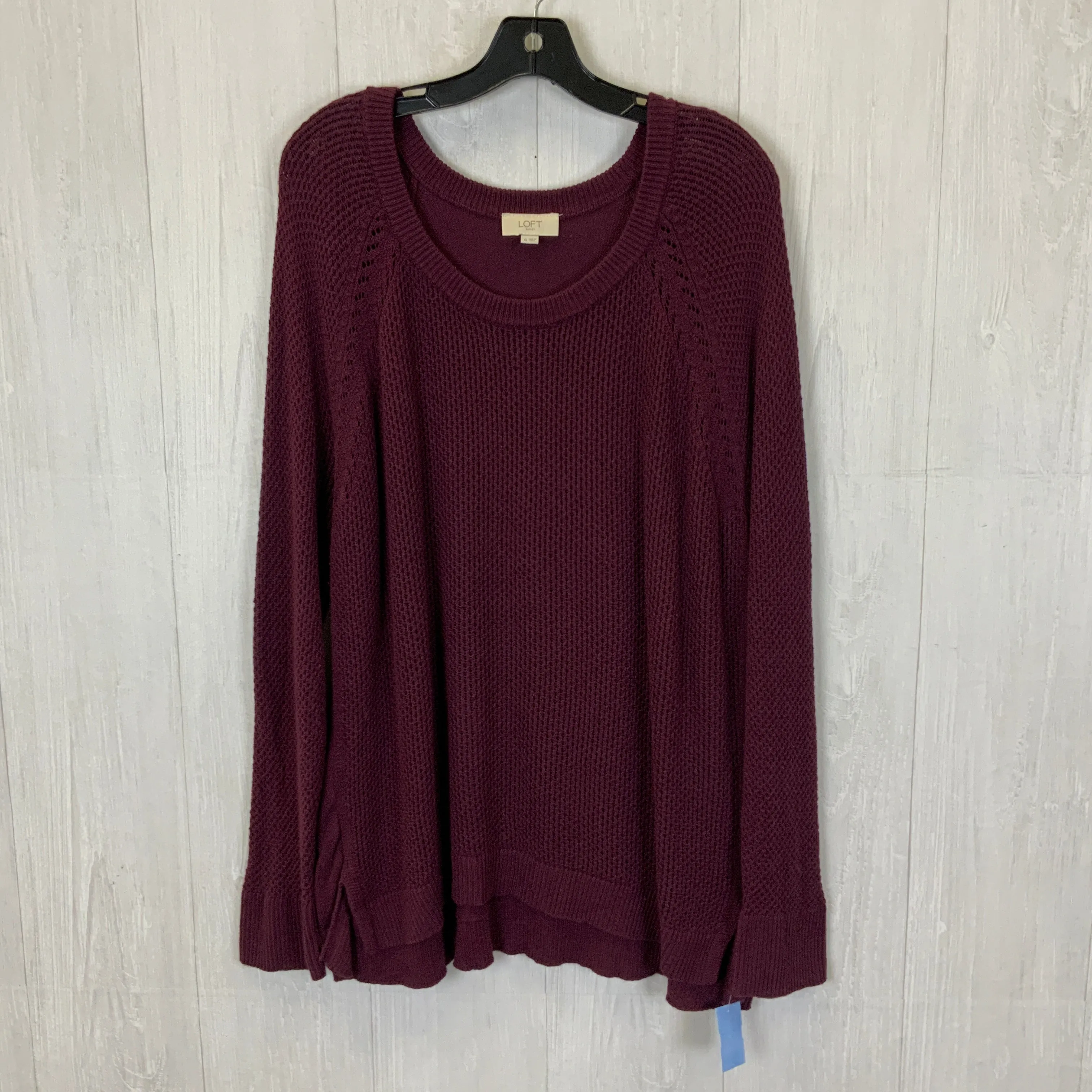 Sweater By Loft O In Burgundy, Size: Xl