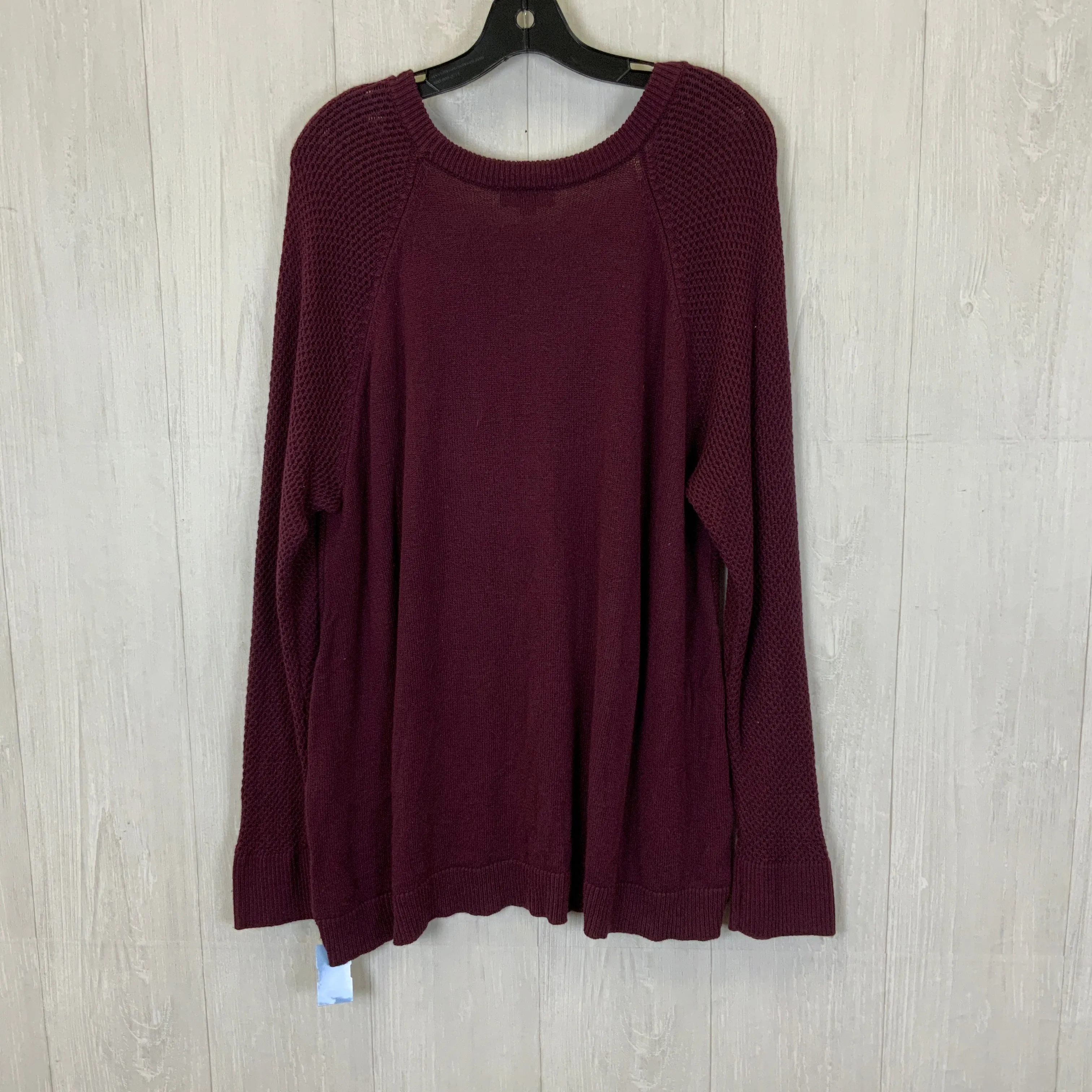 Sweater By Loft O In Burgundy, Size: Xl