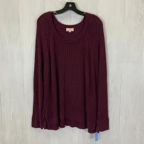 Sweater By Loft O In Burgundy, Size: Xl