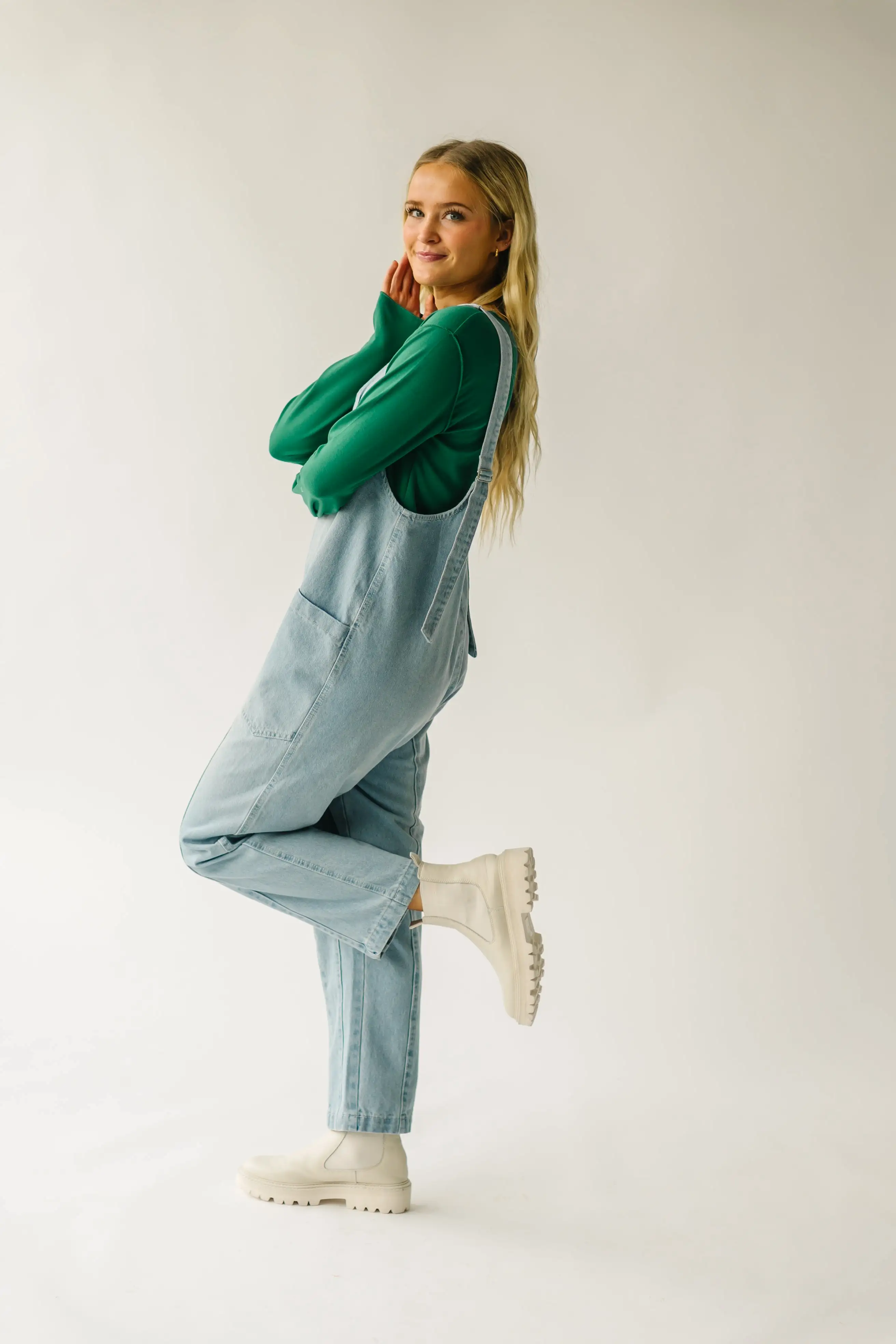 The Beckman Denim Overall in Light Blue