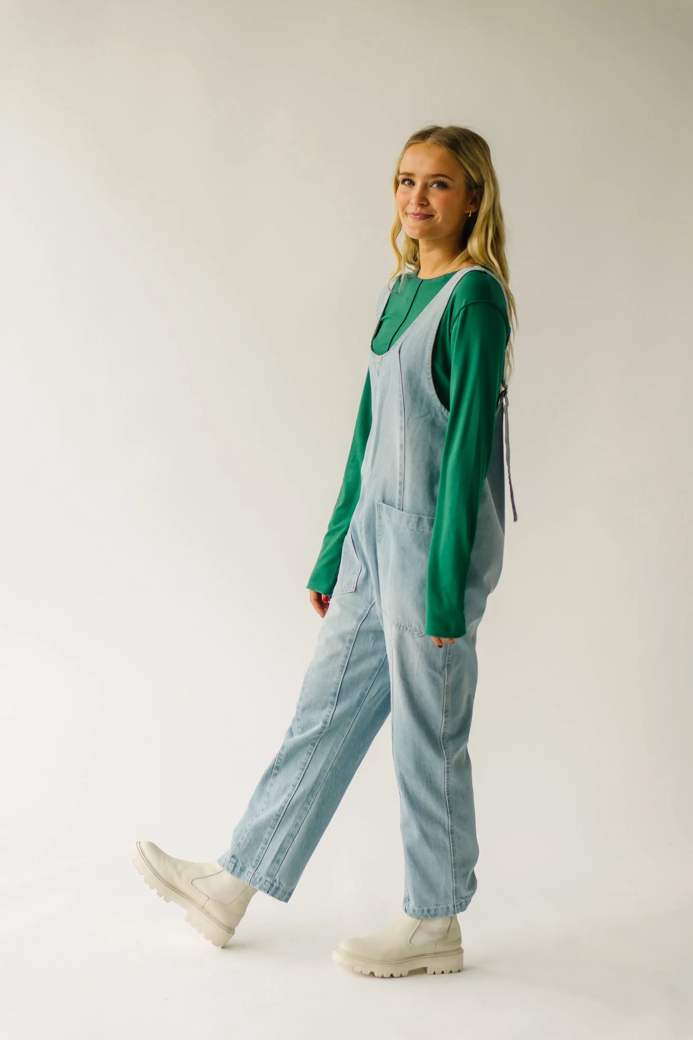 The Beckman Denim Overall in Light Blue