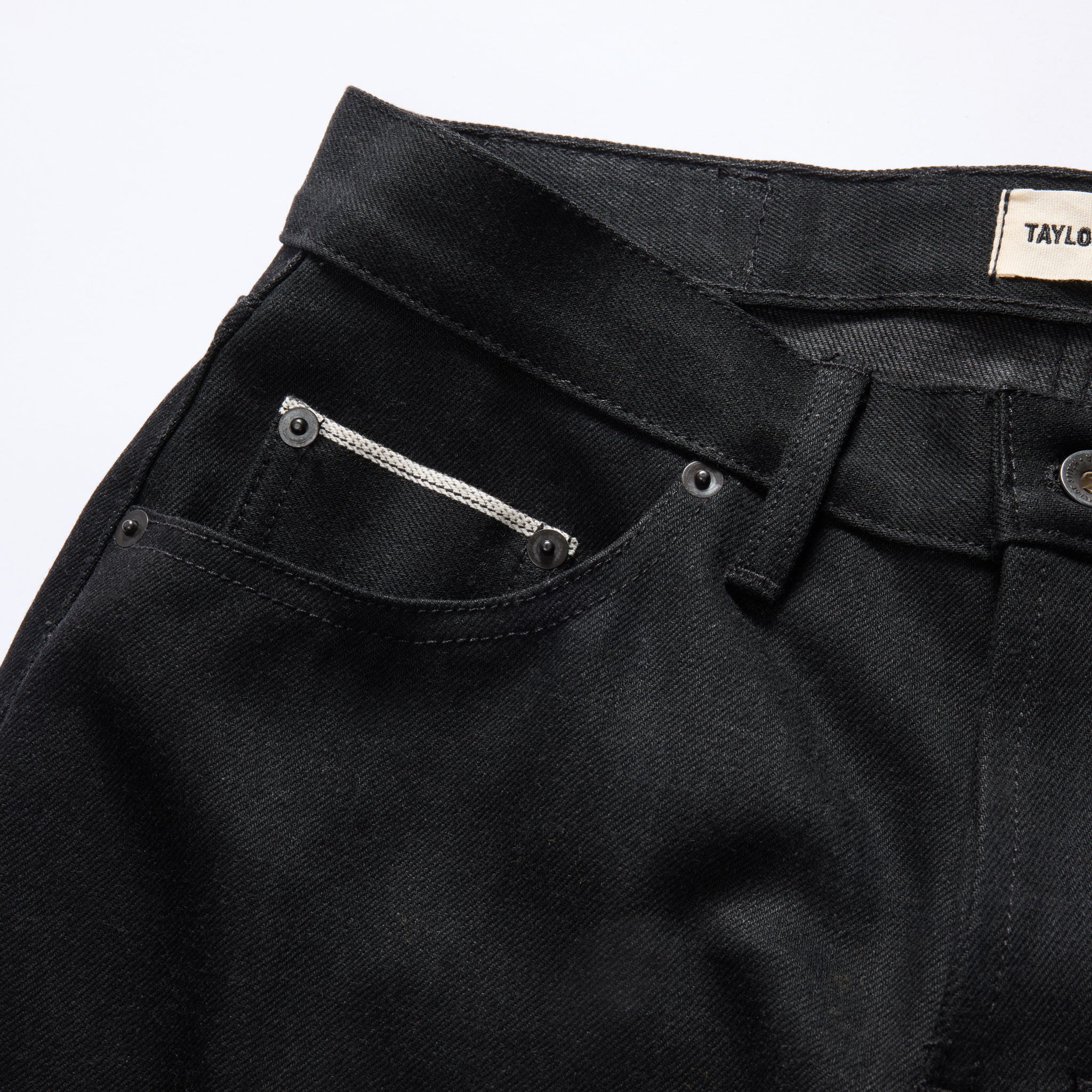 The Democratic Jean in Black Nihon Menpu Selvage