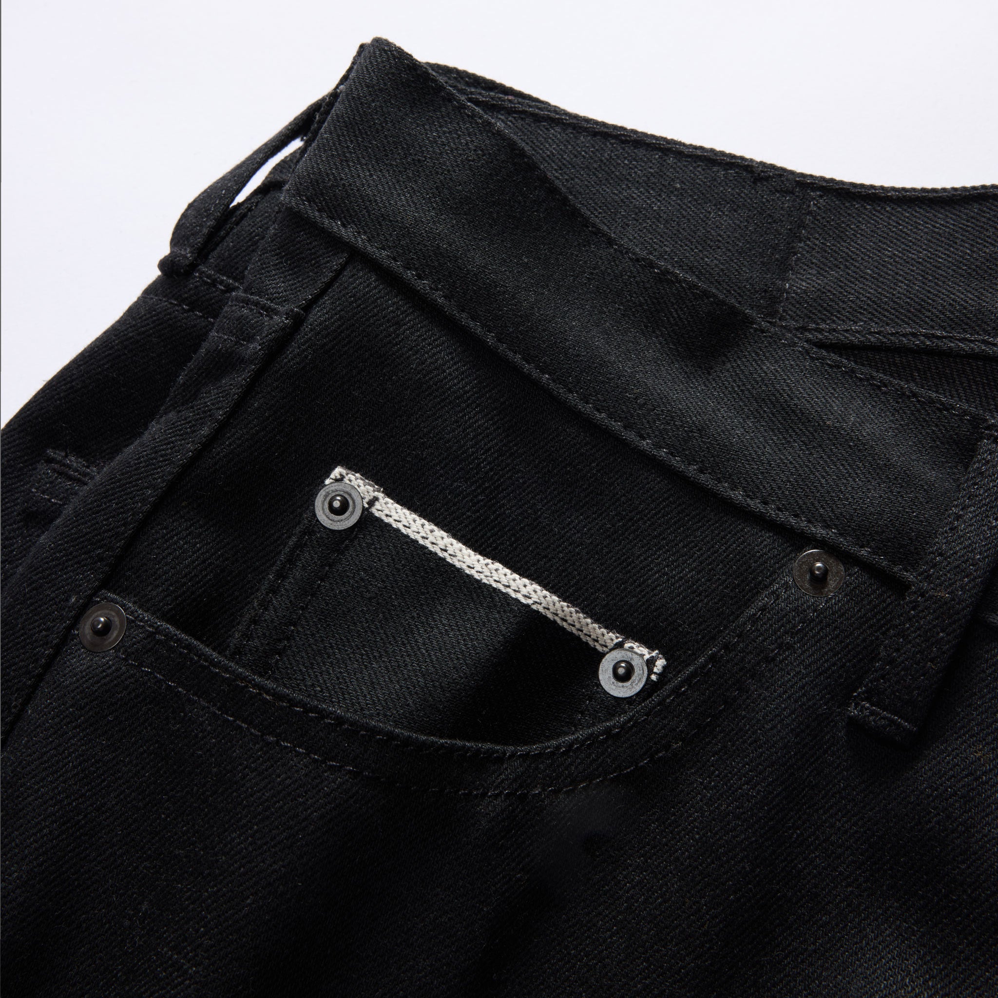 The Slim Jean in Black Nihon Menpu Selvage