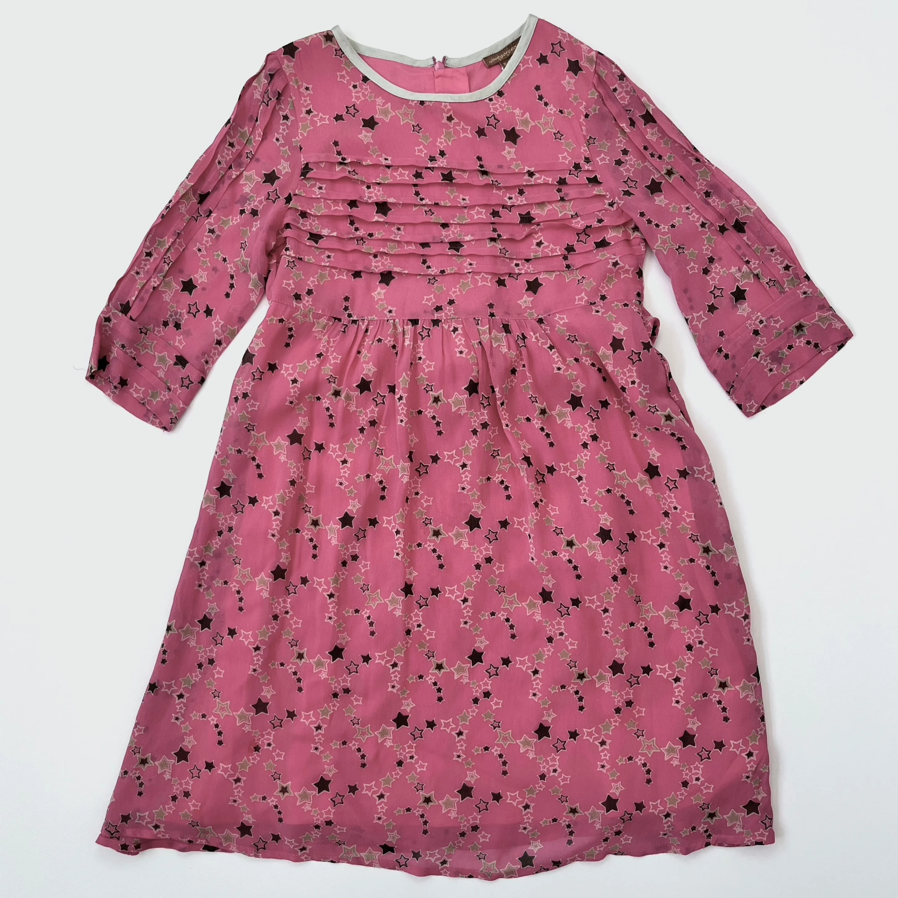 Wild & Gorgeous Neon Pink Star Print Dress: 8-9 Years