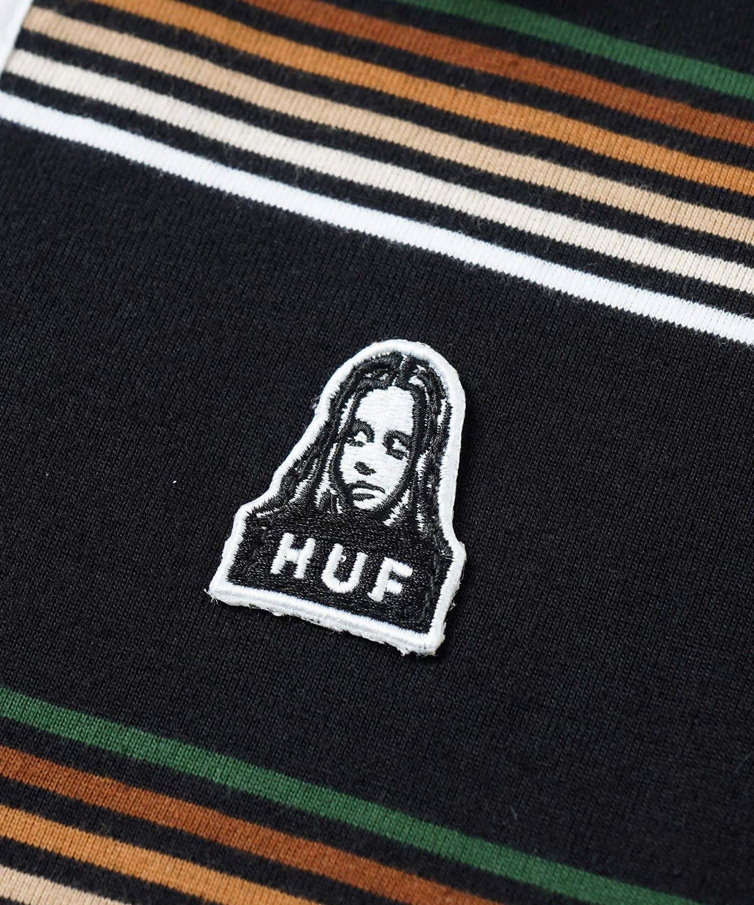 X-girl × HUF RUN THINGS CROP POLO SHIRT